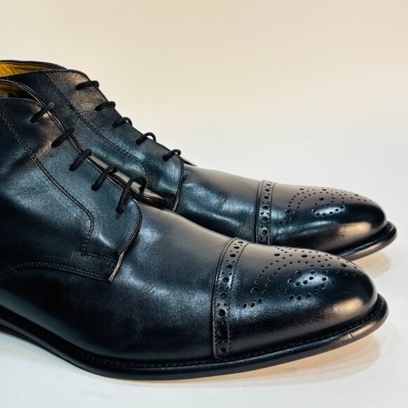 Wall + Water Black Cap Toe Boots made in Italy size 12 M Barney's New York